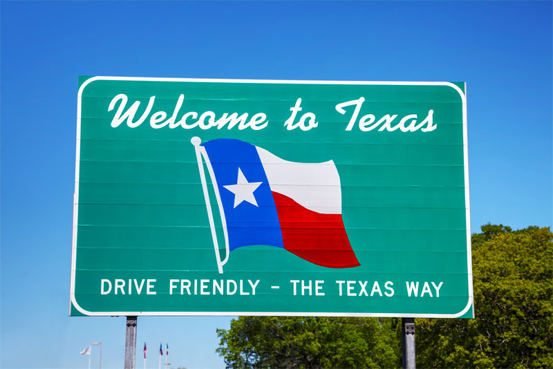Welcome to Texas Road Sign