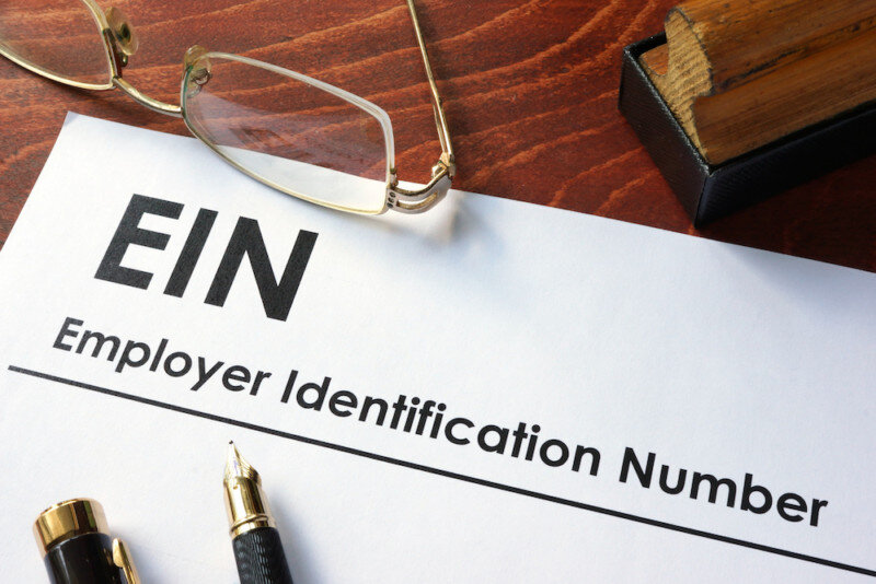 Employer Identification Number (EIN) written on legal document